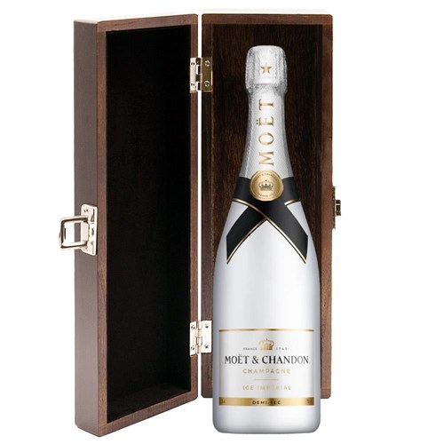 Moet and Chandon Ice White Imperial 75cl in Elm Wood Gift Box